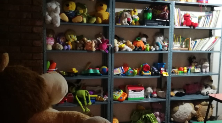 Cuarto de juguetes del Centro de Atención al Migrante