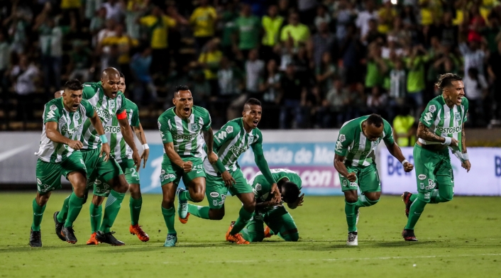 Atlético Nacional celebrando Atlético Nacional celebrando