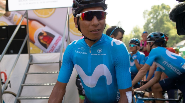 Nairo Quinta antes de iniciarse la quinta etapa de La Vuelta a España