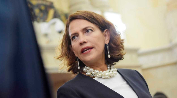 Nancy Patricia Gutiérrez, ministra del Interior, en el Congreso de la República