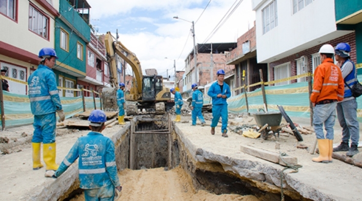 Obras del Acueducto de Bogotá.
