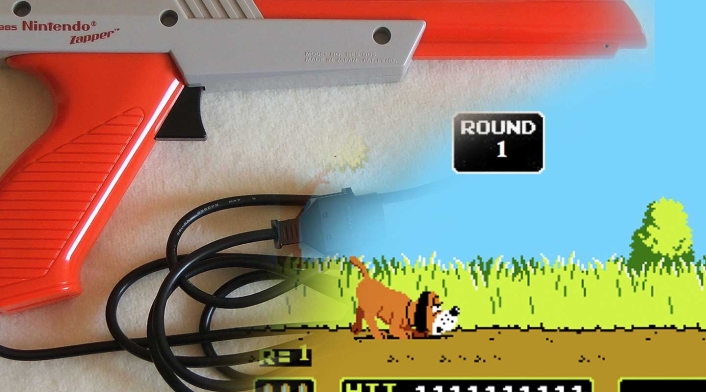 Pistola Zapper de Nintendo para jugar Duck Hunt