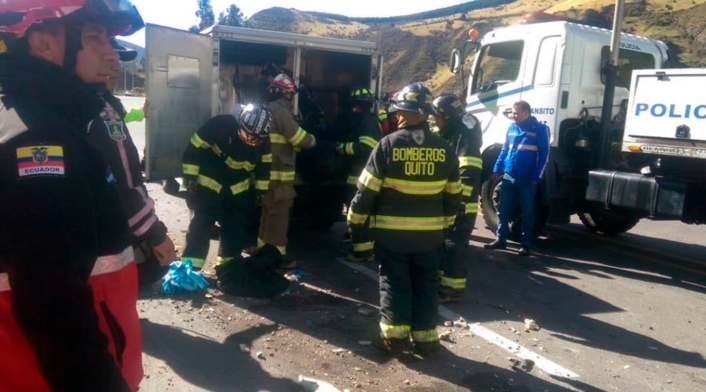 Las imágenes luego del accidente en Quito
