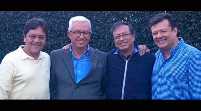 Álvaro Argote, Jorge Robledo, Gustavo Petro y Hollman Morris