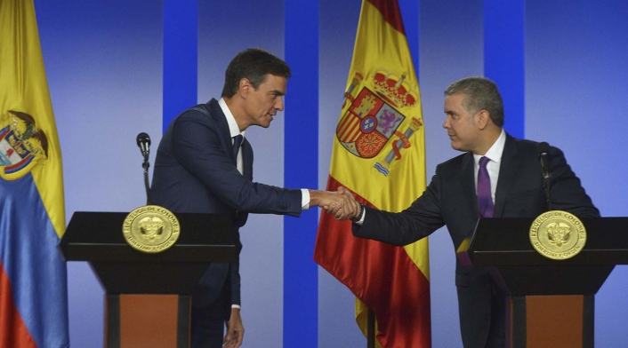 Pedro Sánchez e Iván Duque Pedro Sánchez e Iván Duque