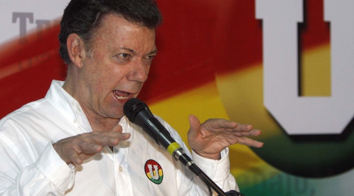El expresidente Santos durante su campaña en el año 2010. El expresidente Santos durante su campaña en el año 2010.