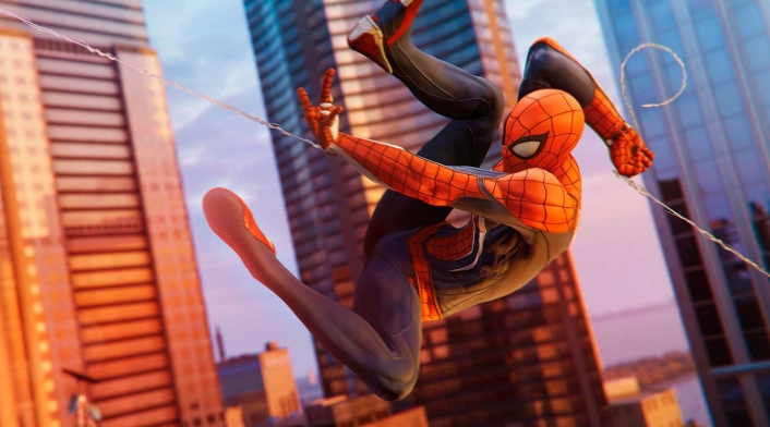 Spiderman en su videojuego para playstation 4