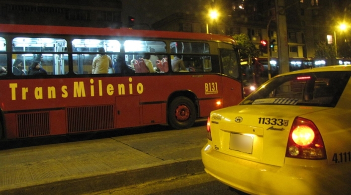 Taxi de noche en Bogotá