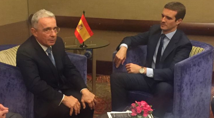Álvaro Uribe y Pablo Casado Álvaro Uribe y Pablo Casado