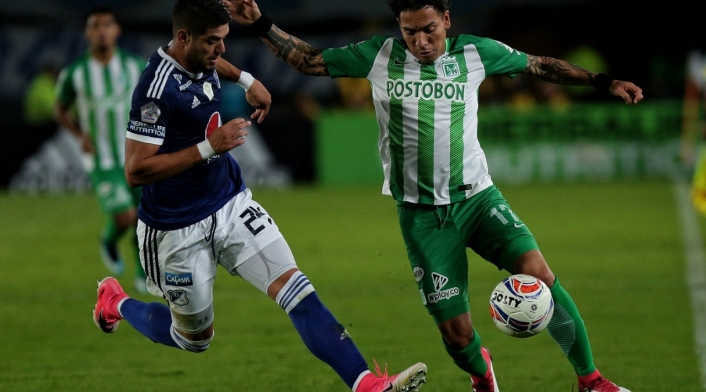 Matías de los Santos (Millonarios) y Dayro Moreno (Nacional)