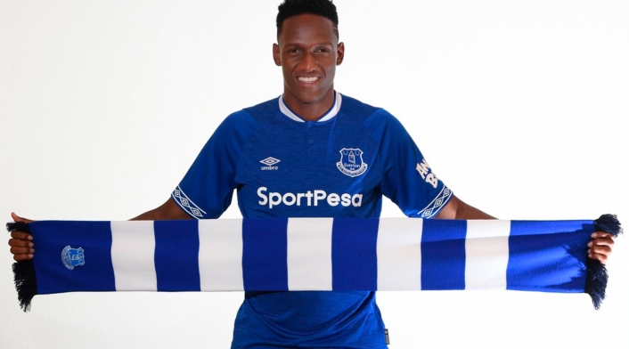 Yerry Mina como nuevo jugador del Everton