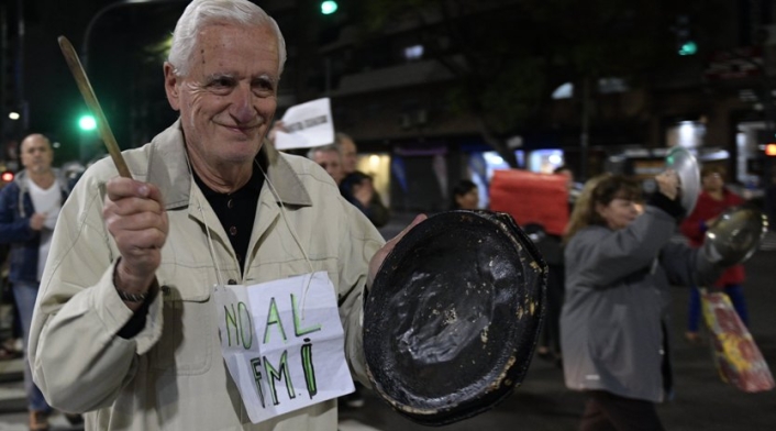Protestas contra Macri en Buenos Aires.