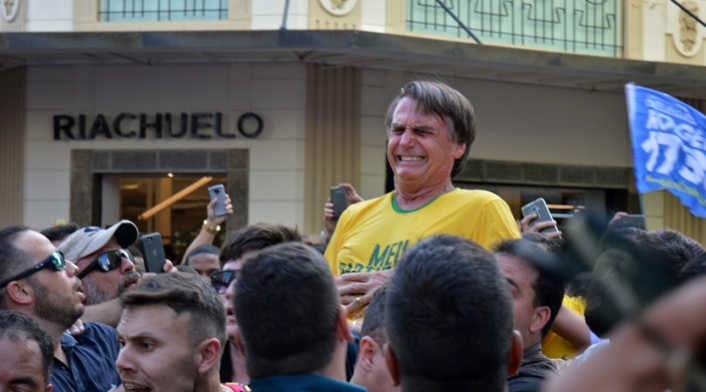 El ultraderechista Jair Bolsonaro, líder en los sondeos para las elecciones presidenciales de octubre en Brasil.