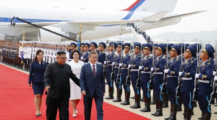 El líder norcoreano, Kim Jong-un, y el presidente surcoreano, Moon Jae-in