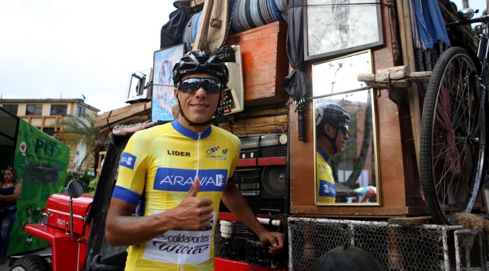 Óscar Quiroz, líder del Clásico RCN antes del inicio de la 3ª Etapa