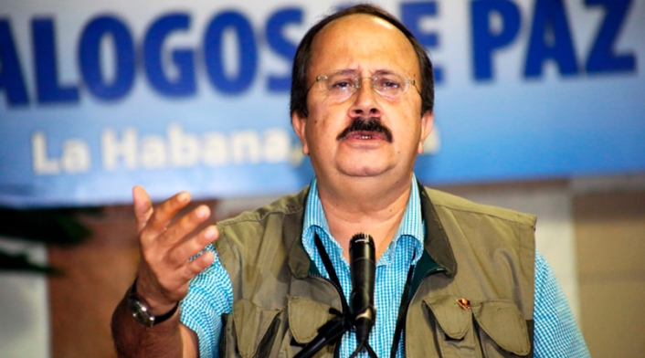 Andrés París en los diálogos de paz, en La Habana (Cuba), el 18 de octubre de 2012