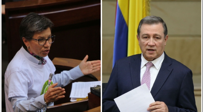 Claudia López y Ernesto Macías, enfrentados desde el Congreso.