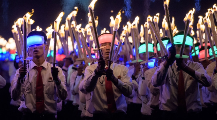 Al parecer, los norcoreanos han intentado realmente minimizar la naturaleza militar del evento