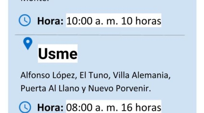 Cortes de agua en Bogotá martes 25 de septiembre