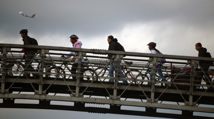 Usuarios de bicicleta en Bogotá