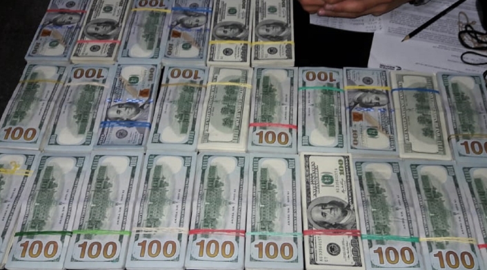 El cargamento de dinero fue descubierto en el sur del Departamento.