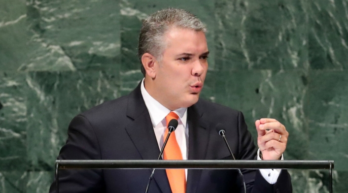 Iván Duque Iván Duque en su primera discurso ante la Asamblea de la ONU.