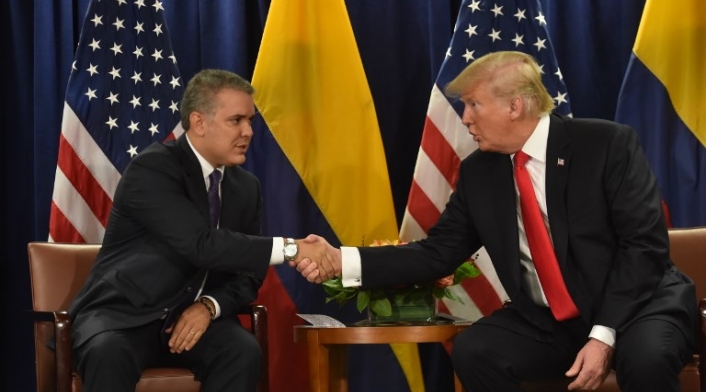 Presidentes Iván Duque y Donald Trump