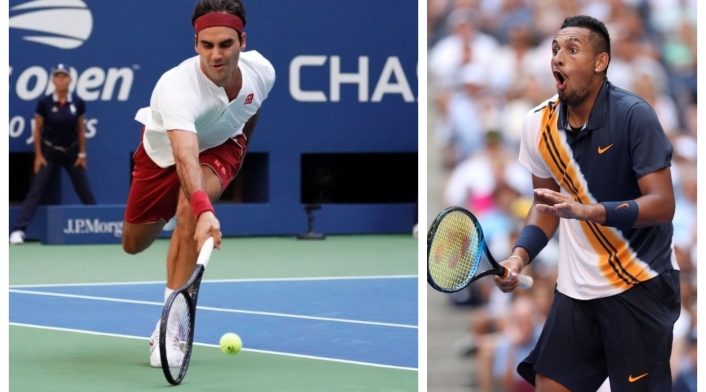 Roger Federer y Nick Kyrgios Roger Federer y Nick Kyrgios