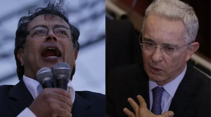 Gustavo Petro y Álvaro Uribe