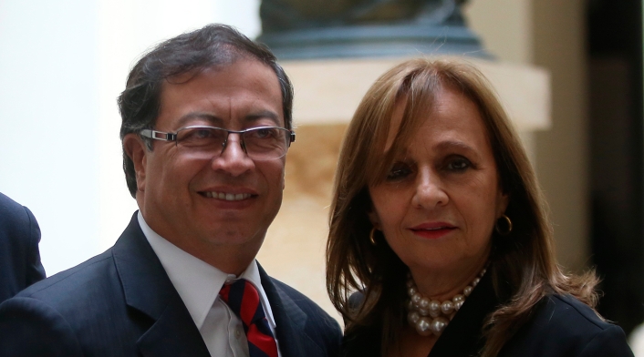 Gustavo Petro y Ángela Robledo, congresistas