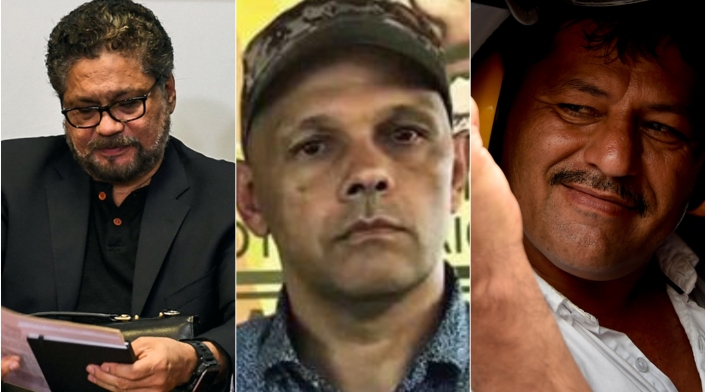 Luciano Marín Arango, alias Iván Márquez; Hernán Darío Velásquez, alias El Paisa, y Henry Castellanos Garzón, alias Romaña Luciano Marín Arango, alias Iván Márquez; Hernán Darío Velásquez, alias El Paisa, y Henry Castellanos Garzón, alias Romaña