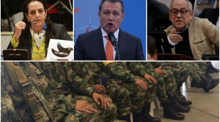 María Fernanda Cabal, Ernesto Macías y José Obdulio Gaviria, los uribistas que han atacado a la cúpula militar