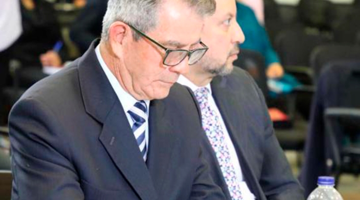 El general retirado Mario Montoya, en audiencia ante la JEP, en Bogotá