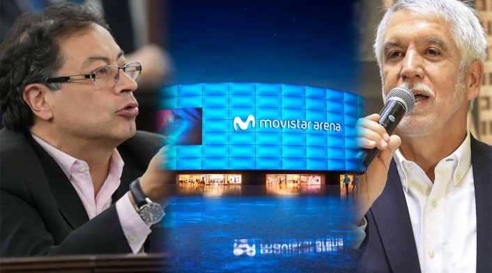 Gustavo Petro pide reconocimiento por el Movistar Arena Gustavo Petro pelea por los créditos por el Movistar Arena