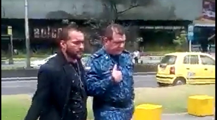 Luis Fernando Perdomo, exdirector del Inpec, cuando fue capturado en Bogotá