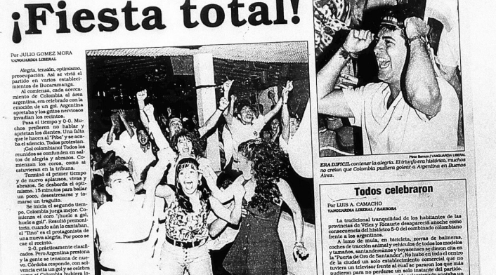 El diario Vanguardia Liberal y las reacciones por el triunfo de Colombia ante Argentina 5-0