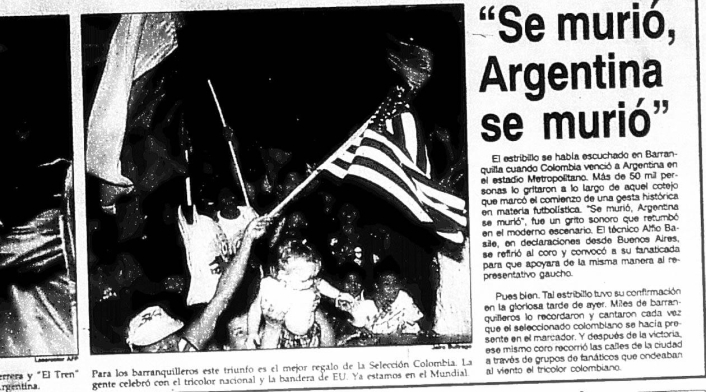 El diario El Heraldo y las reacciones por el triunfo de Colombia ante Argentina 5-0