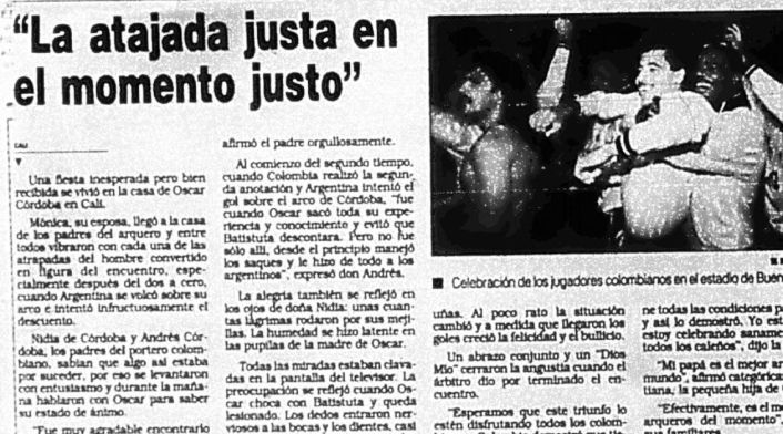 El diario El Espectador y las reacciones por el triunfo de Colombia ante Argentina 5-0