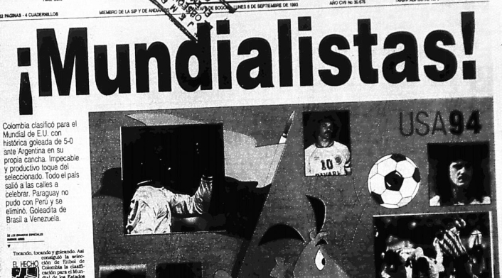 Portada del diario El Espectador el 6 de septiembre de 1993
