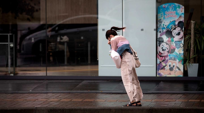 Tifón Trami golpea el corazón de Japón