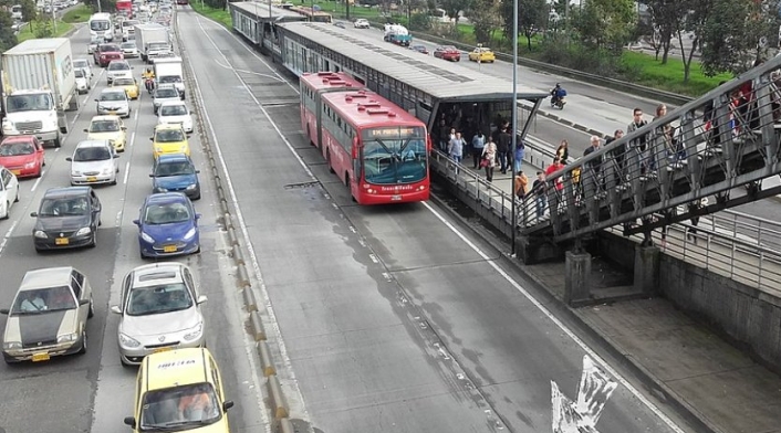 Trancón en Bogotá