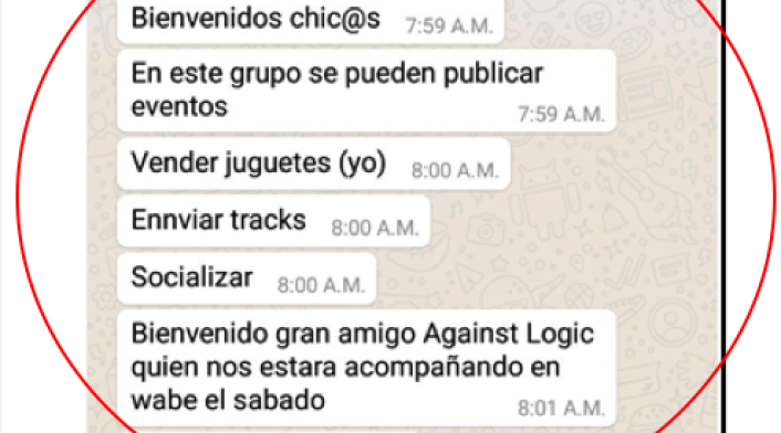 Chats de narcomenudeo Chats de narcomenudeo