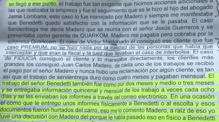 Declaración sobre chuzadas Declaración sobre chuzadas