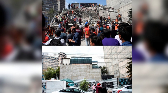México terremoto antes y después