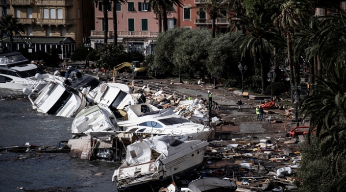 Estragos de las lluvias en Italia.
