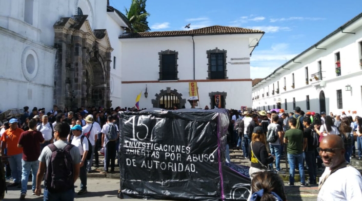 Marcha estudiantil en Popayán