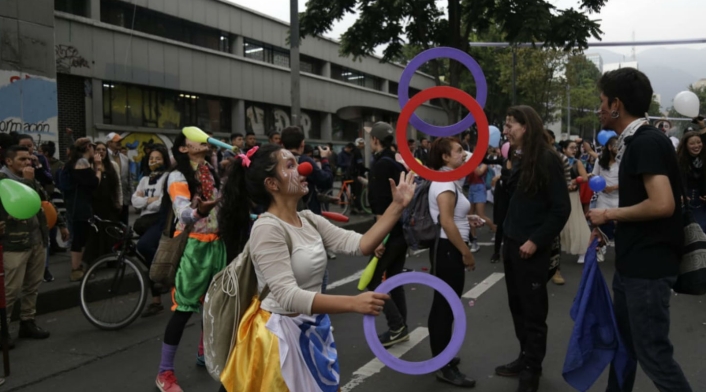 Marcha estudiantil en Bogotá