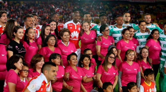 Santa Fe Vs Equidad también hizo parte del Día Mundial contra el Cáncer de Mama