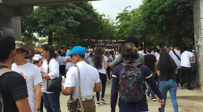 Marcha de estudiantes en Barranquilla