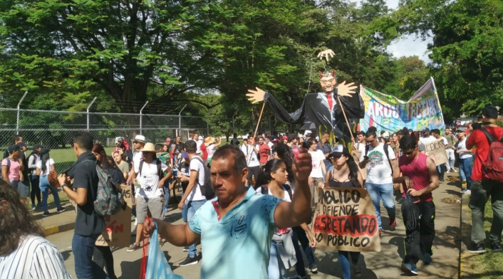 Marcha estudiantil en Cali